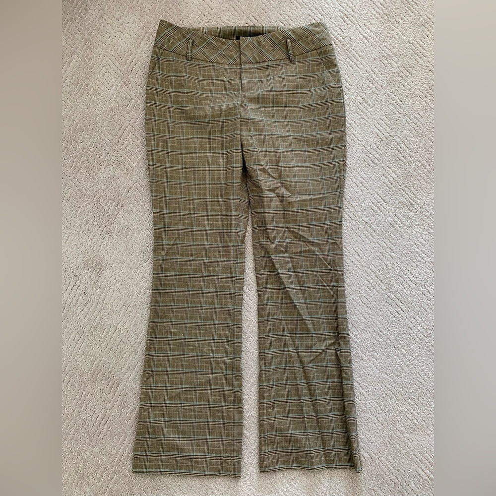 Women’s stretch tweed plaid dress pants, size 6